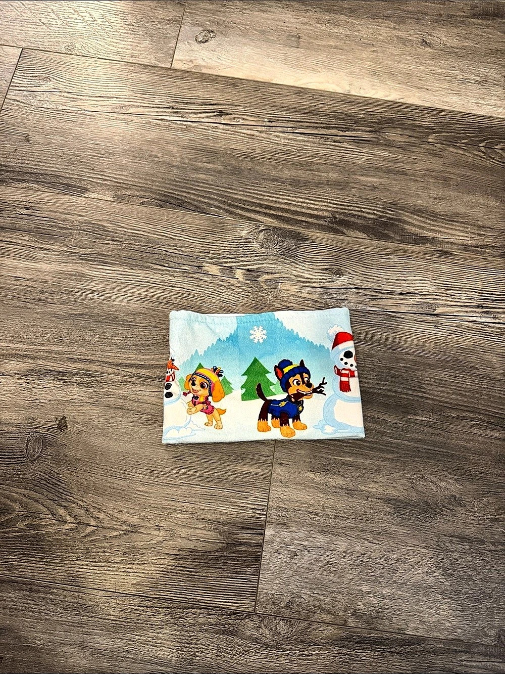 Kids Blue Character Print neck warms